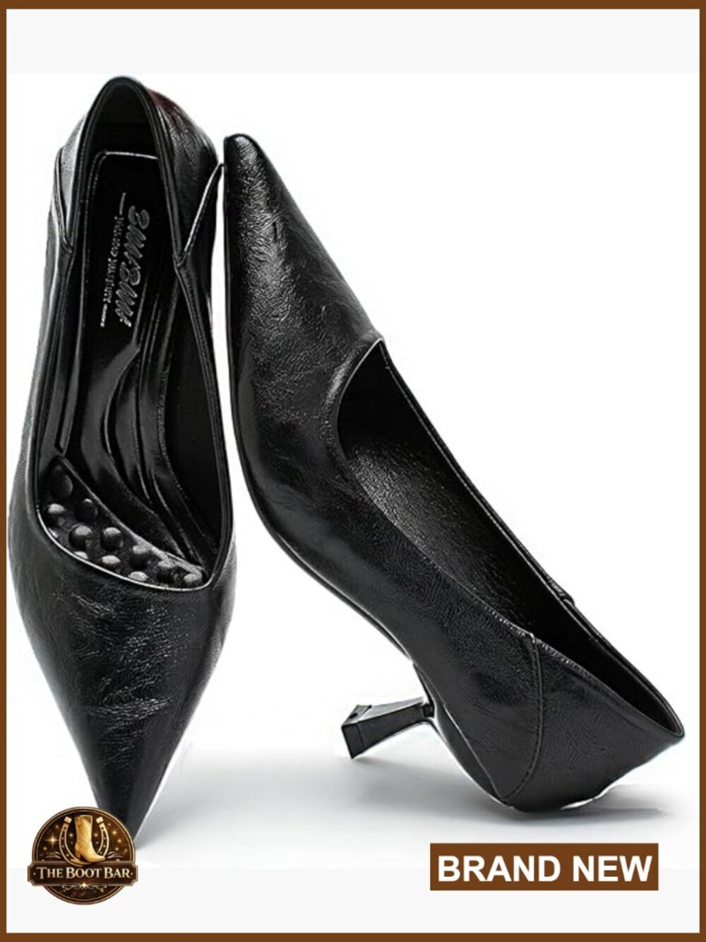 Pointed Toe Kitten Heels with Massage Insole - Women's Pumps